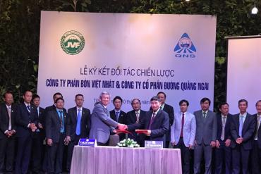Japan Vietnam Fertilizer Company Entered into a Partnership Agreement with Quang Ngai Sugar JSC